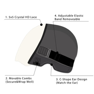 Straight | 5X5 Glueless HD Crystal Lace Wig | Wear&Go  [GWC01]