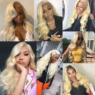 613 Blonde Body Wave Human Virgin Hair 13x4 Lace Front Wig [GWN38]