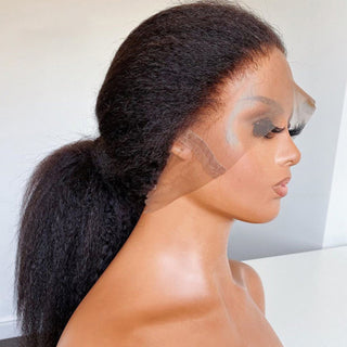 Kinky Straight | Pre-plucked 360 Frontal Wig Human Virgin Hair Wig [GWT09]