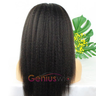 Kinky Straight | Undetectable Transparent Pre-plucked Full Lace Wig [GWF08]