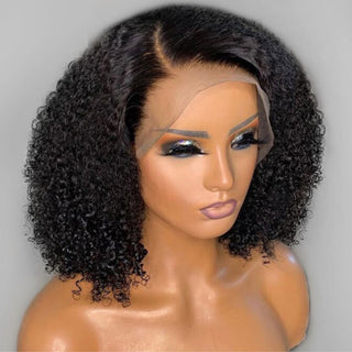 Afro Kinky Curly Bob Wig 13x6 Lace Human Hair Wig [GWB13]