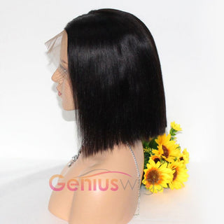 Straight Bob | Wig 13x6 Deep Parting Human Virgin Hair Transparent Lace Wig [GWB01]