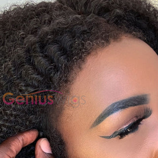 Afro Curly | Kinky Edges Pre Plucked 13x6 Crystal Lace Front Wigs [GWE06]