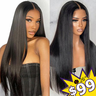 26" Only $99 | 13x4 180% Straight Brown Transparent Lace Wig