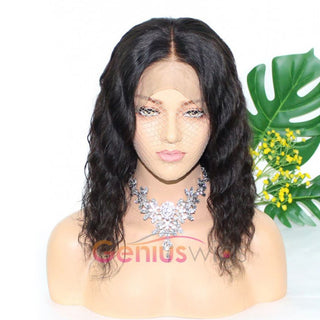 Kim Wavy | Bob 13x6 Deep Parting Human Virgin Hair Transparent Lace Wig [GWB02]