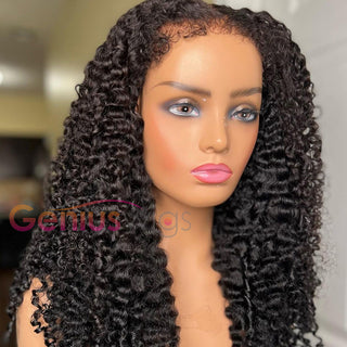 Kinky Curly | Kinky Edges Pre Plucked 13x6 Crystal Lace Front Human Hair Wigs [GWE03]