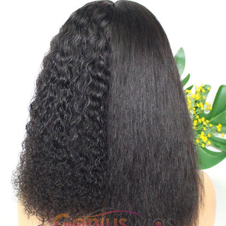 Crystal Lace | Wet & Wavy | Invisible 2 in1 Straight to Curly Human Hair Wig [GWL12]