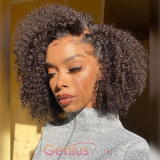 Afro Kinky Curly Bob Wig 13x6 Lace Human Hair Wig [GWB13]