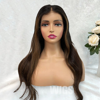 Charlotte | Brunette Balayage | 5x5" 200% HD Lace Closure Wig | Geniuswigs x Colorist [GWO09]