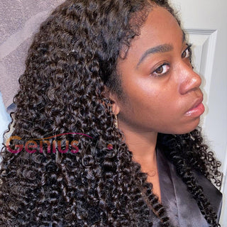 Kinky Curly | Kinky Edges Pre Plucked 13x6 Crystal Lace Front Human Hair Wigs [GWE03]