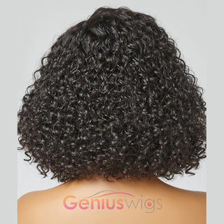 Kinky Curly Bob | Kinky Edges Pre Plucked 13x4 Crystal Lace Front Wigs [GWE15]