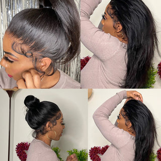 Yaki Straight | 360 Frontal Wig Human Virgin Hair Wig [GWT08]