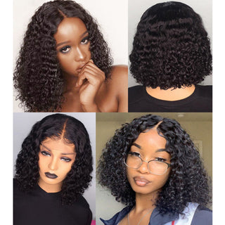 Only $61 | 13x6" 180% Curly Bob Brown Transparent Lace Wig
