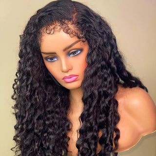 Deep Wave | Kinky Edges Pre Plucked 13x6 Crystal Lace Front Wigs [GWE08]