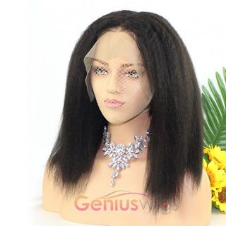 Kinky Straight Bob Wig 13x6 Lace Human Virgin Hair Wig [GWB11]