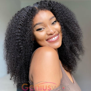 Afro Curly | Kinky Edges Pre Plucked 13x6 Crystal Lace Front Wigs [GWE06]