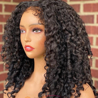 Twist Curly | Kinky Edes Pre Plucked 13x6 Crystal Lace Front Human Hair Wigs [GWE10]