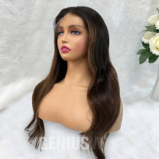 Charlotte | Brunette Balayage | 5x5" 200% HD Lace Closure Wig | Geniuswigs x Colorist [GWO09]