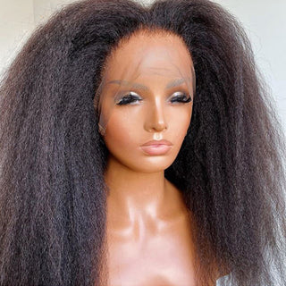 Kinky Straight | Pre-plucked 360 Frontal Wig Human Virgin Hair Wig [GWT09]