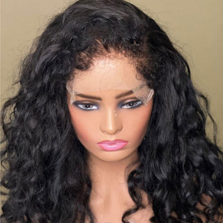 Loose Deep Wave Genius Kinky Edges Pre Plucked 13x6 Crystal Lace Front Wigs [GWE05]