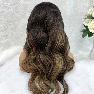 Sophia | Brunette Balayage | 5x5" 200% HD Lace Closure Wig | Geniuswigs x Colorist [GWO08]