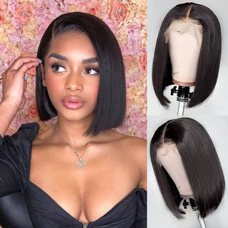 Only $59.99 | 13x4 150% Straight BOB Brown Transparent Lace Wig