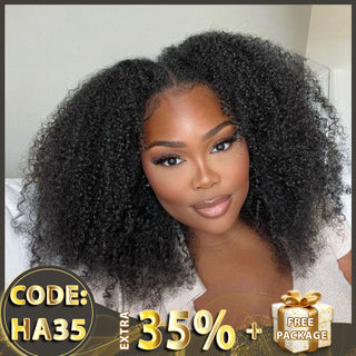 Afro Kinky Curly | 5x5 Glueless Crystal HD Lace Wigs | Wear&Go [GWC11]