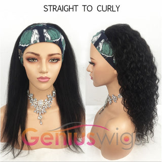 Headband Wig | Straight to Curly Wig | Beginner Friendly [GWH01]