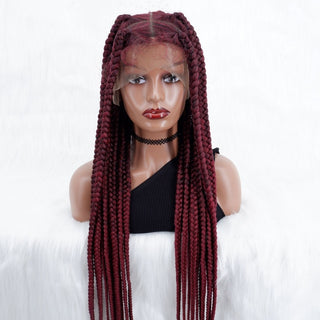 Afro Braids Synthetic Full Lace Frontal Wigs 36in [GWW01]