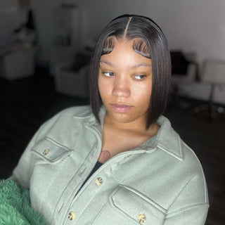 Straight BOB | 5X5 Glueless HD Crystal Lace Wig | Wear&Go  [GWC08]