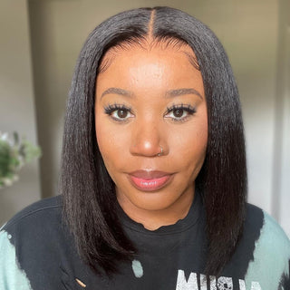 Kinky Straight | 13x6 Crystal HD Lace Bob Wig [GWBC16]