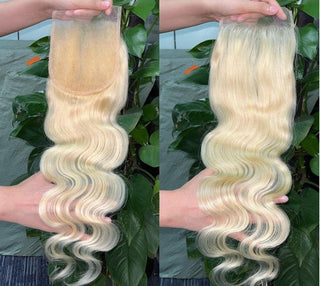 613 Blonde Straight Crystal HD Lace Closure Frontal [GWX05]