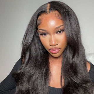 Kinky Straight | 13x6.5 Crystal HD Half Full Lace Wig [GWM09]