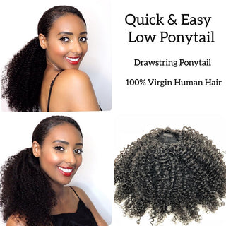 Synthetic Curly Ponytail | Drawstring Ponytail | African Ponytail Braids