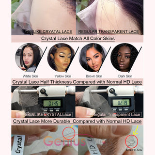 Deep Wave | 13x6 3D Fitted Gluless HD Crystal Lace Human Hair Wigs [GWL07]