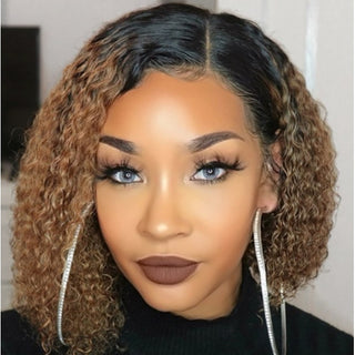 RLC Blonde Curly Bob | 13x6 Transparent Lace Wig [GWB32]