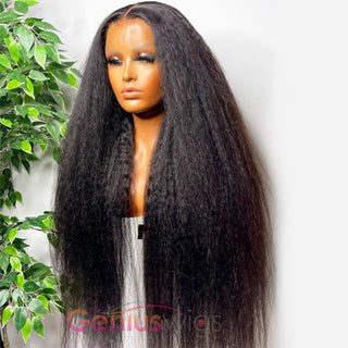 Kinky Straight | 13x6.5 Crystal HD Half Full Lace Wig [GWM09]